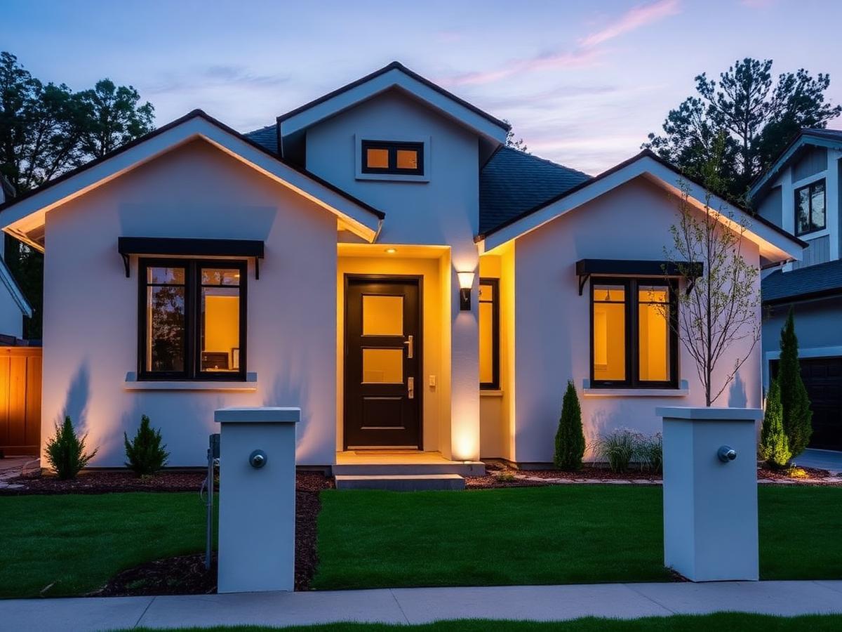 Freshly painted home exterior